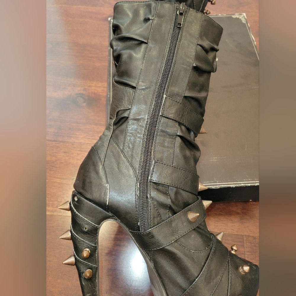 Hades Bjorn Black Mid Calf Boots - Picture 12 of 15